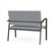 Lesro Newport 2 Seat Tandem Seating Metal Frame No Center Arms, Bronze, RS Fog Upholstery NP1501 - alternate 3